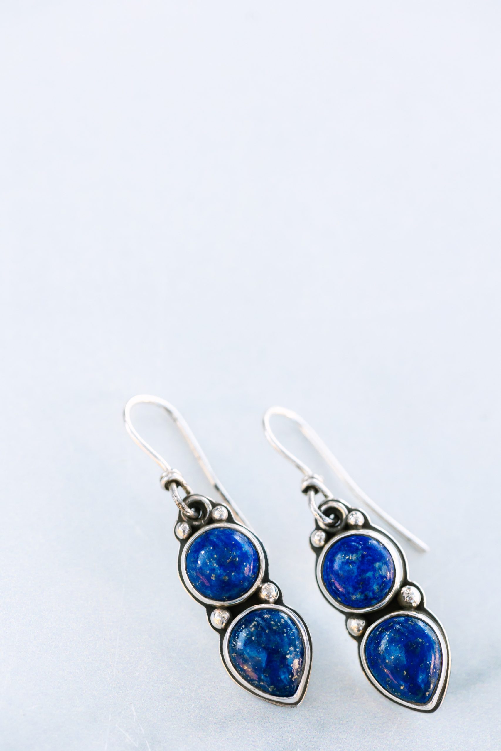 Stacked Lapis Earrings - Image 3