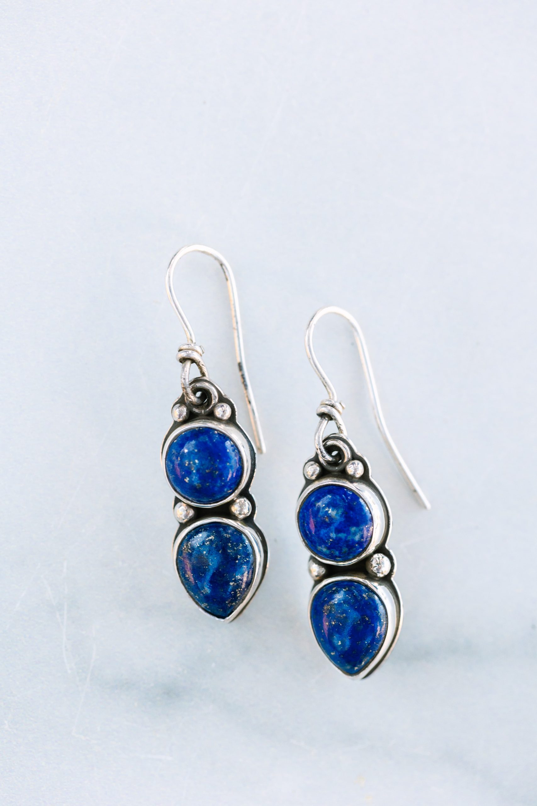 Stacked Lapis Earrings - Image 4