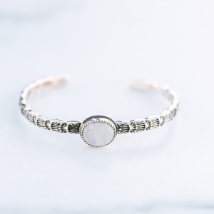 Sterling Moonstone Cuff