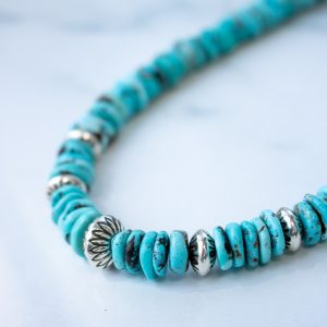 Sterling Bead and Turquoise Necklace #2