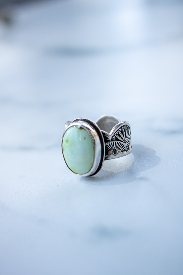 Turquoise Temple Ring #5 - Image 3