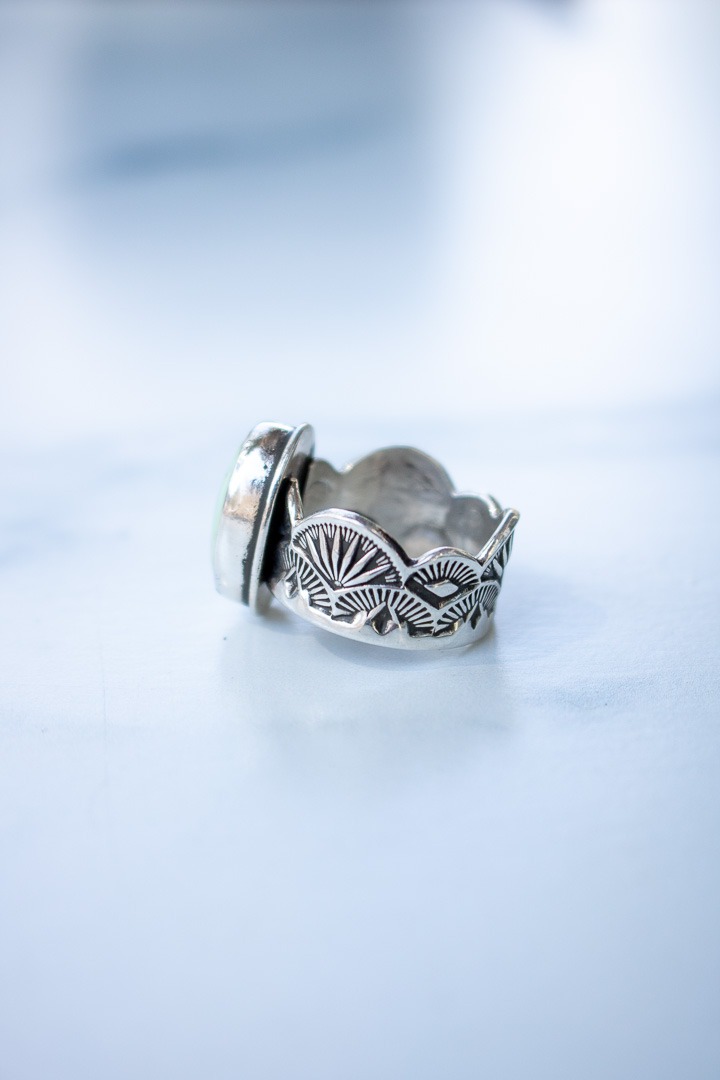Turquoise Temple Ring #5 - Image 4
