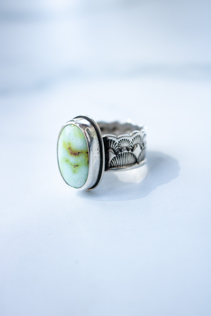 Turquoise Temple Ring #7 - Image 3