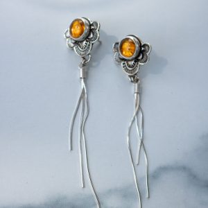 Amber Flora Fringe Studs