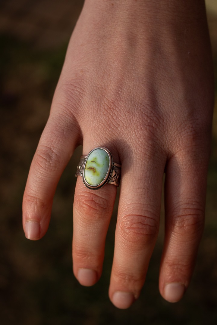 Turquoise Temple Ring #7 - Image 2