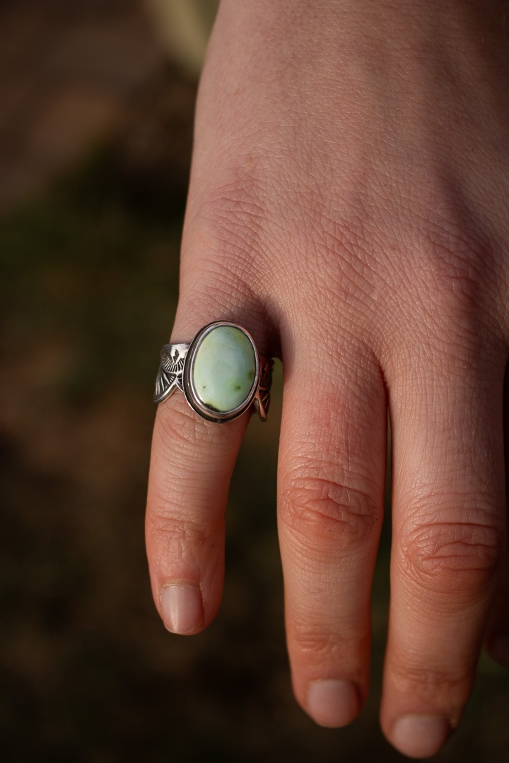 Turquoise Temple Ring #5 - Image 2