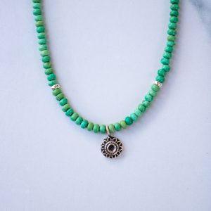 Sun Charm Necklace #3 - Emerald Valley
