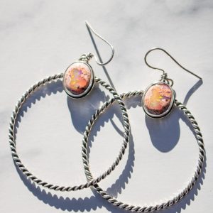 Fire Opal Dolly Hoops