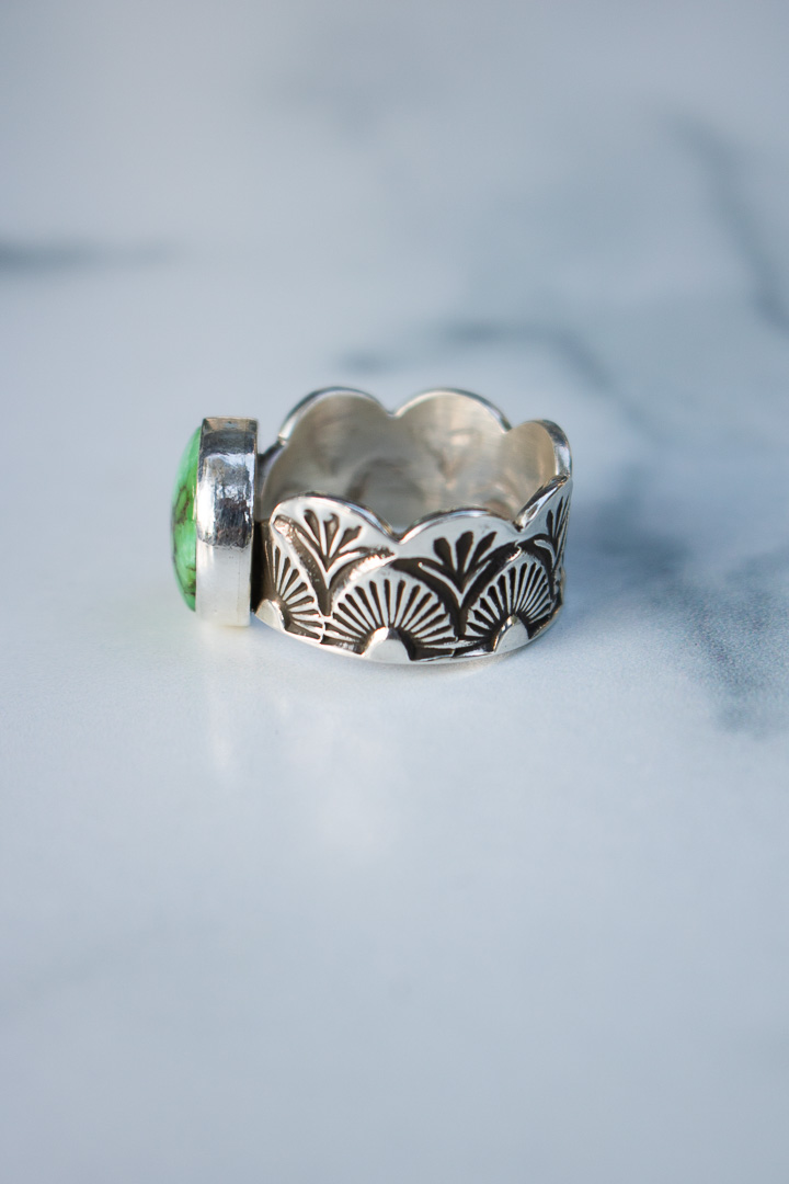 Turquoise Temple Ring #6 - Image 3
